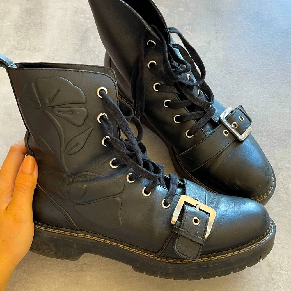 Zara leather boots